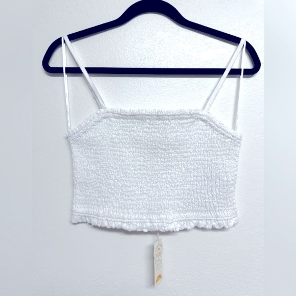BNWT C&C California Linen Crop Top WH